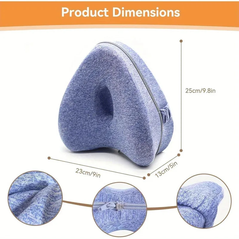 Ultimate Orthopedic Memory Foam Knee Support Pillow for Side Sleepers - Alleviate Sciatica and Hip Pain at Home or on the Go