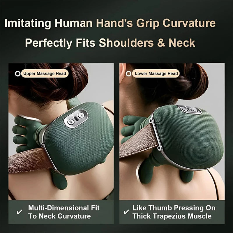 Experience Ultimate Relaxation with the 2026 Bionic Neck and Shoulder Massager N7 - Advanced Kneading and 3 Adjustable Modes for Total Muscle Relief
