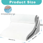 Revolutionary 3-in-1 Memory Foam Wedge Pillow Set for Ultimate Neck, Back, and Shoulder Pain Relief - Your Solution to Anti-Acid Reflux Comfort