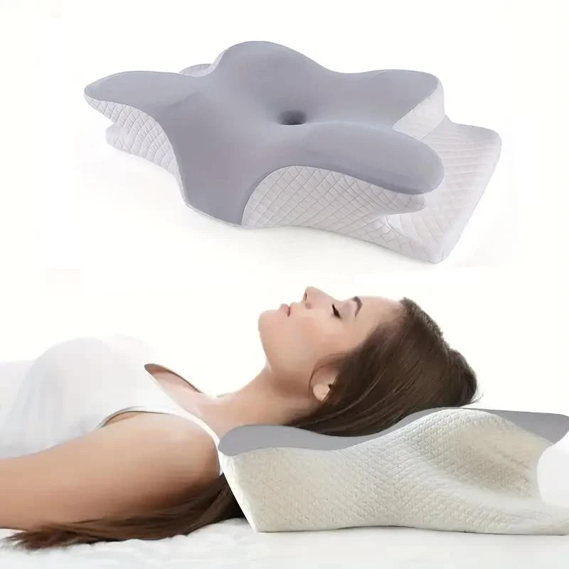 Transform Your Sleep with Our Butterfly Shaped Memory Foam Cervical Pillow - Ultimate Neck Support for Pain Relief and Relaxation