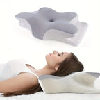 Transform Your Sleep with Our Butterfly Shaped Memory Foam Cervical Pillow - Ultimate Neck Support for Pain Relief and Relaxation