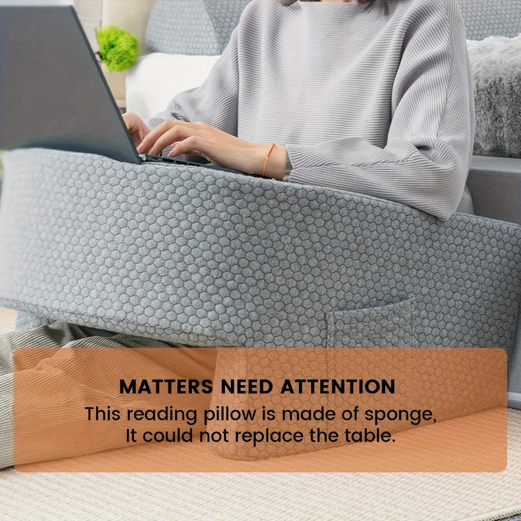 Experience Ultimate Comfort with Our Extra Large Memory Foam Reading Pillow - Perfect for Gaming and Working!
