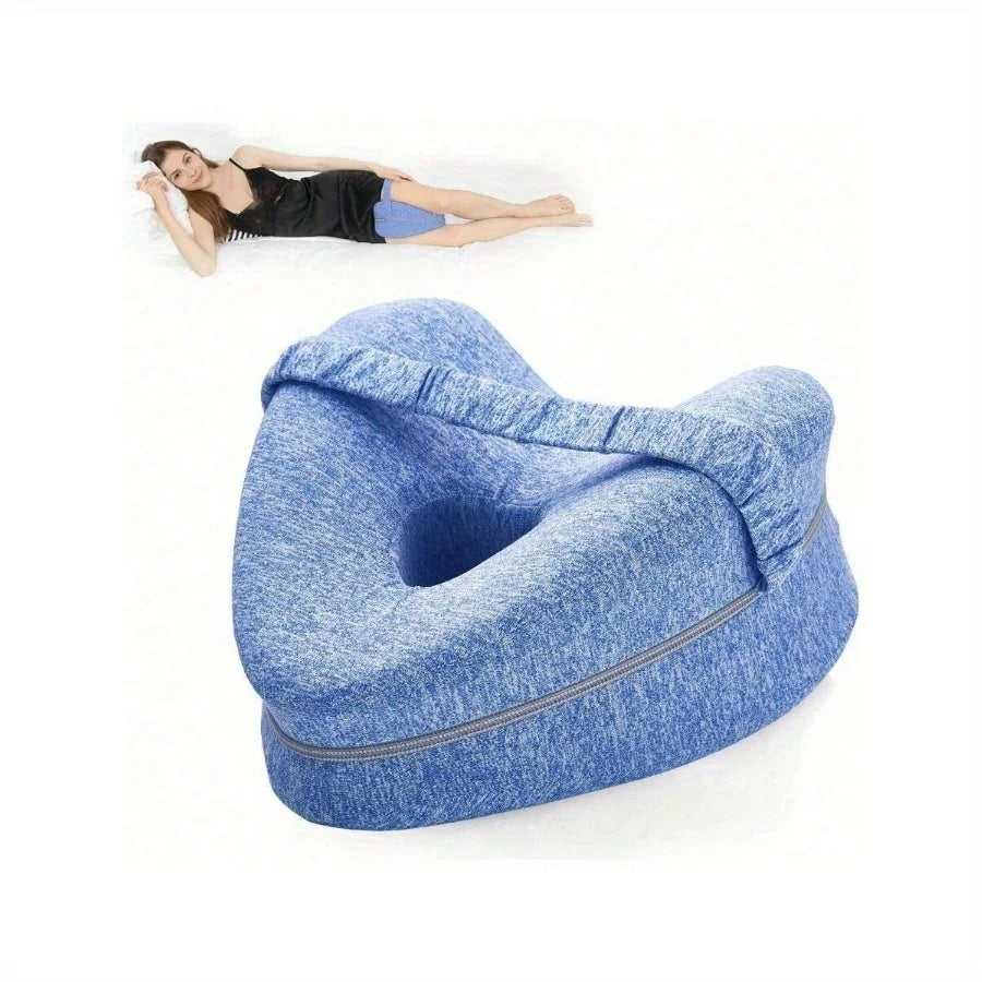 Ultimate Orthopedic Memory Foam Knee Support Pillow for Side Sleepers - Alleviate Sciatica and Hip Pain at Home or on the Go