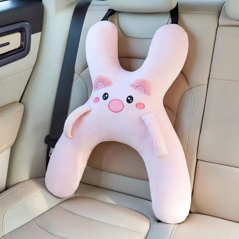 Ultimate Car Neck Pillow with Seat Belt Safety for Kids - Comfort & Support for Long Journeys