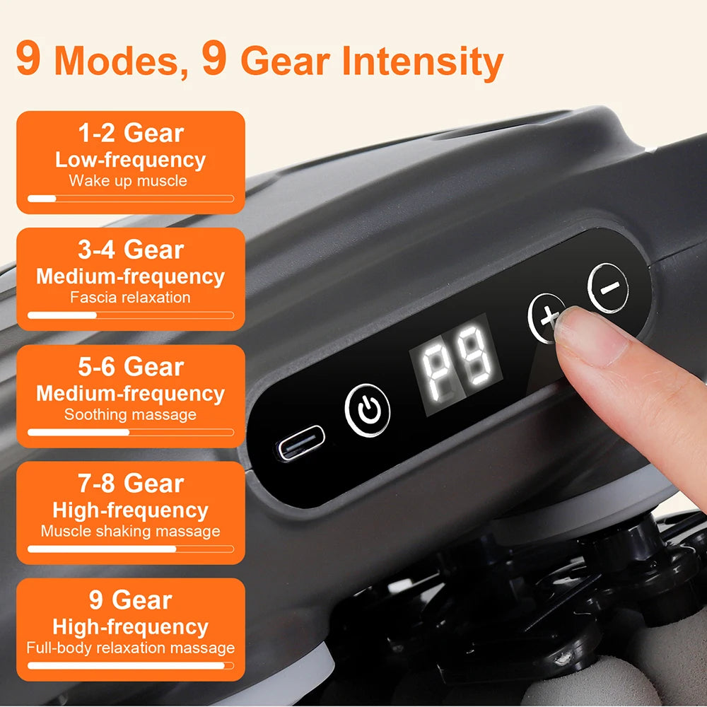 Experience Ultimate Muscle Relief with the 42-Head High-Frequency Vibration Deep Tissue Massage Gun for Total Body Relaxation