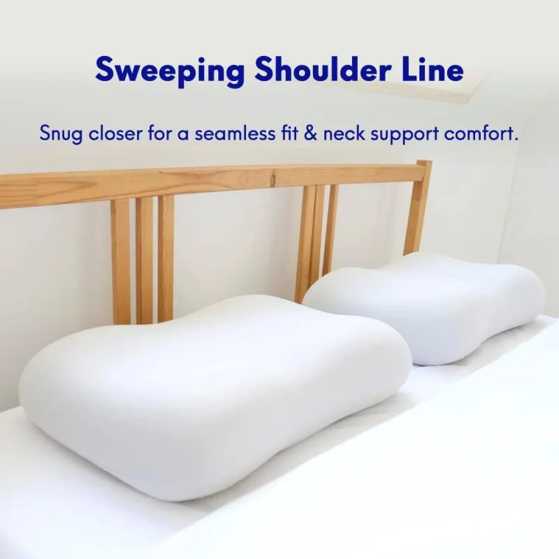 Ergonomic Deep Sleep Pillow with Patented Contour Design for Side and Back Sleepers, Orthopedic Cervical Support for Enhanced Comfort