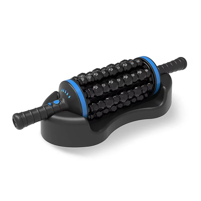 Rechargeable Cordless 360° Rolling Percussive Massager for Muscle Relaxation and Pain Relief in Back, Feet, and Legs