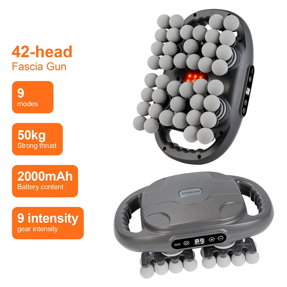 Experience Ultimate Muscle Relief with the 42-Head High-Frequency Vibration Deep Tissue Massage Gun for Total Body Relaxation