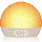 Sunrise Alarm Clock with White Noise Sound Machine, Dimmable RGB Night Lights, and Snooze Function - Perfect Sleep Aid and Gift Option