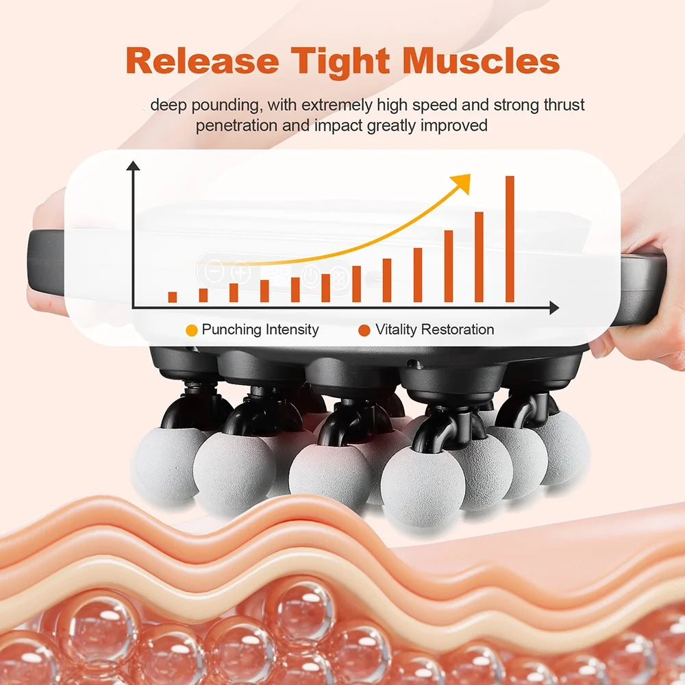 Revolutionary 16-Head High-Frequency Vibration Massage Gun for Comprehensive Muscle Relief and Relaxation